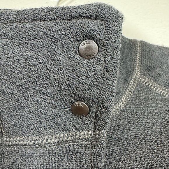 IBEX Zque Merino Wool Zip Up Jacket With Snaps Dark Grey Size Small - Picture 3 of 8